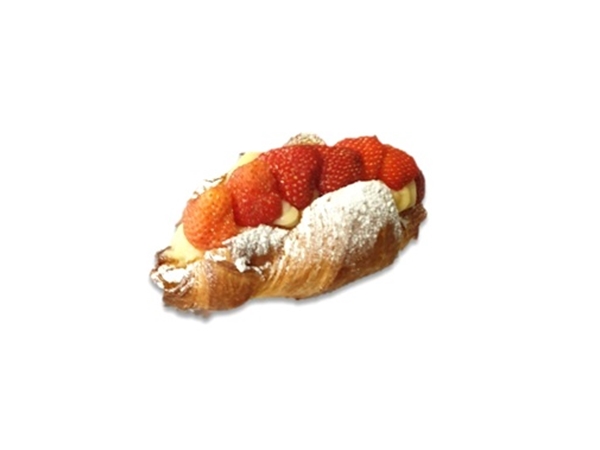 Croissant gele room/aardbeien