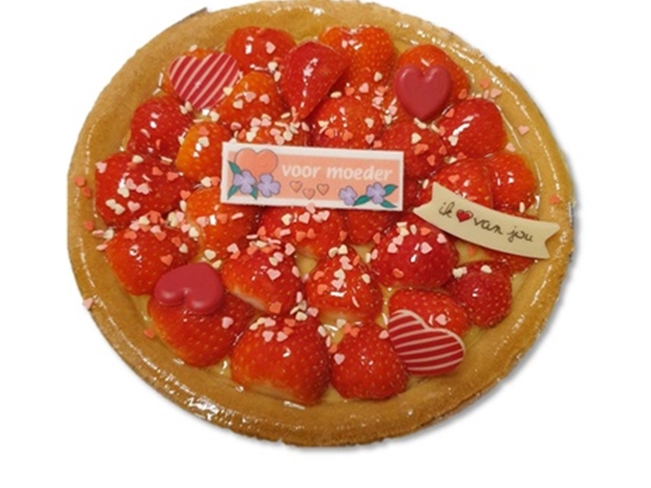 Aardbeienvlaaitje (5 pers)