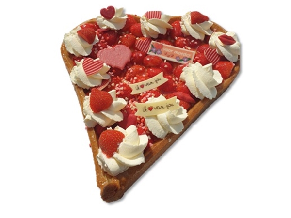 Harten aardbeien vlaai (10 pers)